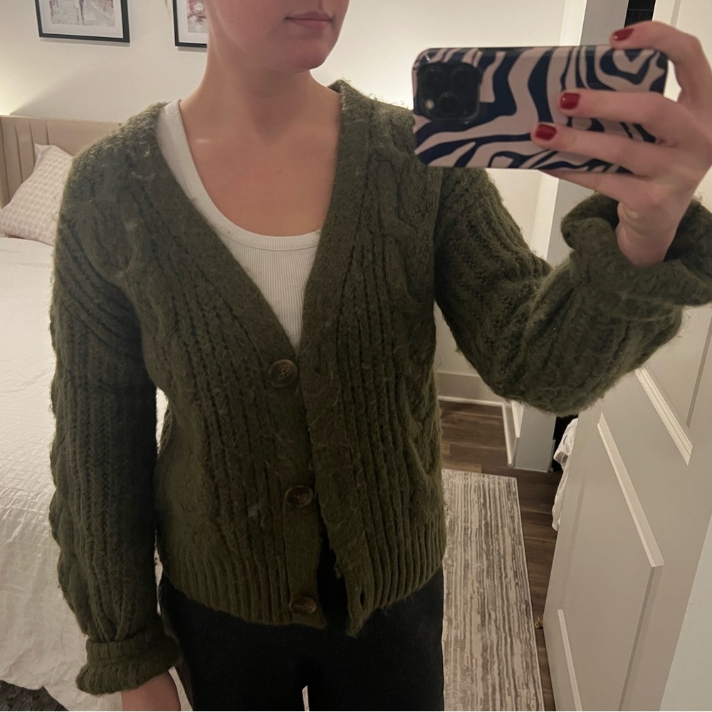 Dark Green Cardigan